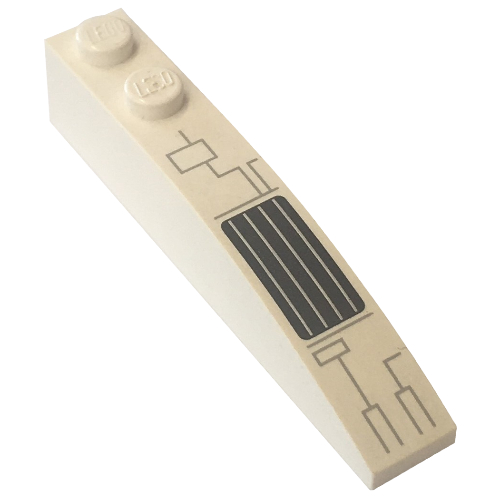 Visuel indicatif Rebrickable de Brique incurvée 6 x 1 avec motif imprimé évent noir (république gunship) (Brick Curved 6 x 1 with Black Vent Print (Republic Gunship))
