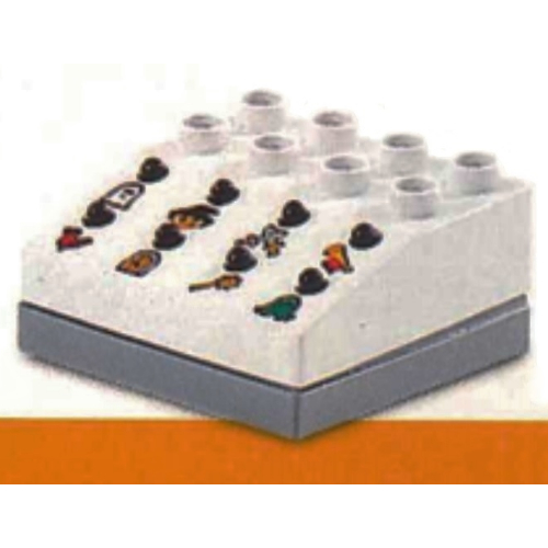 Visuel indicatif Rebrickable de Duplo effets sonores brique avec fond gris foncé et sons de château (Duplo Sound Effects Brick with Dark Gray Base and Castle Sounds)