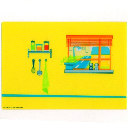 Visuel indicatif Rebrickable de Toile de fond, Belville maison de poupée cuisine (Backdrop, Belville Doll House Kitchen)