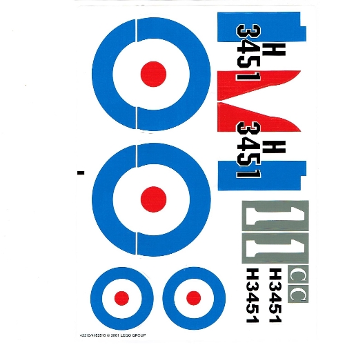 Visuel indicatif Rebrickable de Feuille d’autocollants pour le set 3451-1 (Sticker Sheet for Set 3451-1)