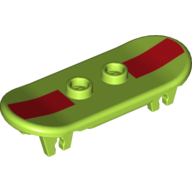Visuel indicatif Rebrickable de Skateboard de sport avec support de roue de chariot avec motif imprimé à rayures rouge foncé (Sports Skateboard with Trolley Wheel Holders with Dark Red Stripe Print)