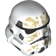 Casque Stormtrooper double moulé, noir avec des taches de saleté beige motif imprimé (Helmet Stormtrooper Dual Molded, Black with Tan Dirt Stains Print)