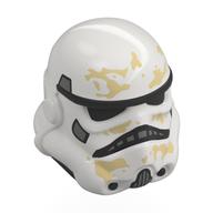 Casque Stormtrooper double moulé avec des taches de saleté beige motif imprimé (Helmet Stormtrooper Dual Molded with Tan Dirt Stains Print)