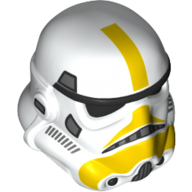 Casque Stormtrooper double moulé, noir avec des marques jaunes motif imprimé (Helmet Stormtrooper Dual Molded, Black with Yellow Markings Print)