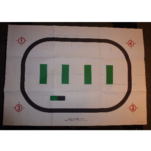Visuel indicatif Rebrickable de Tapis de jeu, tapis de test pour Mindstorms NXT 2.0 (Playmat, Test Mat for Mindstorms NXT 2.0)