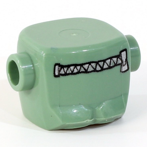 Haut, monstre frankenstein avec motif imprimé à glissière (Head Top, Frankenstein Monster with Zipper Print)