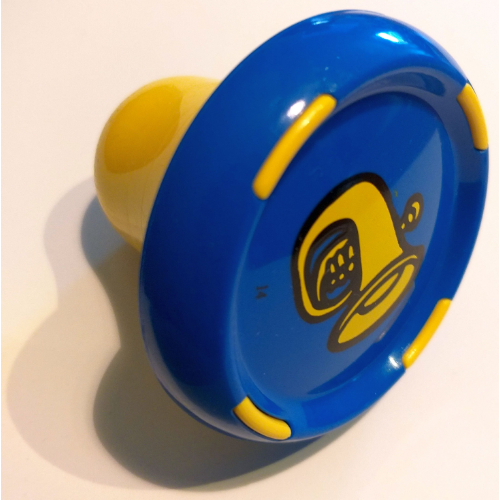 Visuel indicatif Rebrickable de Fiche son constructeur de musique avec base jaune et motif imprimé tuba jaune (Music Builder Sound Plug with Yellow Base and Yellow Tuba Print)