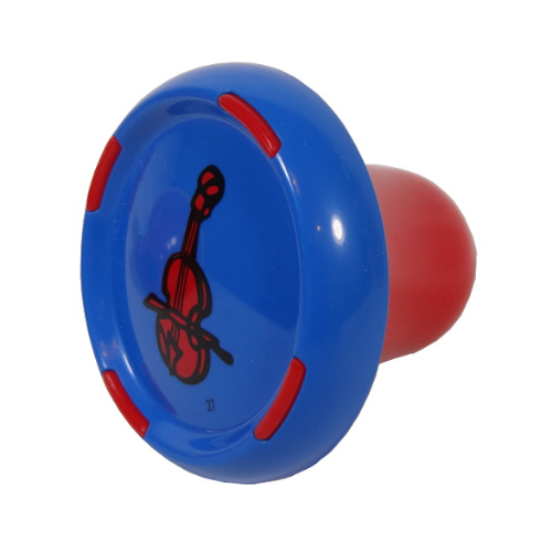 Visuel indicatif Rebrickable de Fiche son constructeur de musique avec base rouge et motif imprimé violon rouge (Music Builder Sound Plug with Red Base and Red Violin Print)