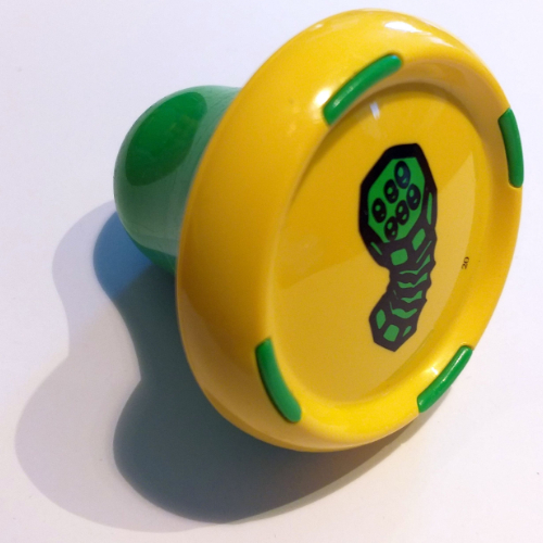 Visuel indicatif Rebrickable de Fiche son constructeur de musique avec base vert vif et motif imprimé accordéon vert vif (Music Builder Sound Plug with Bright Green Base and Bright Green Accordion Print)
