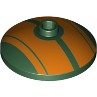 Visuel indicatif Rebrickable de Plat 3 x 3 inversé [radar] avec motif imprimé de rayures orange (Dish 3 x 3 Inverted [Radar] with Orange Stripes Print)