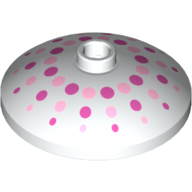 Visuel indicatif Rebrickable de Plat 3 x 3 inversé [Radar] avec motif imprimé de points roses (Dish 3 x 3 Inverted [Radar] With pink dots Print)