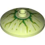Visuel indicatif Rebrickable de Plat 3 x 3 inversé [radar] avec motif imprimé œil vert et vert citron / bloodshot (Dish 3 x 3 Inverted [Radar] with Green and Lime Lightning / Bloodshot Eye Print)