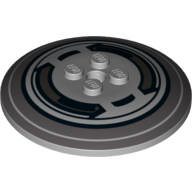 Visuel indicatif Rebrickable de Plat 6 x 6 inversé (Radar) avec motif imprimé AT-TE (Dish 6 x 6 Inverted (Radar) with AT-TE Print)