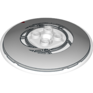 Visuel indicatif Rebrickable de Plat 6 x 6 inversé (Radar) avec motif imprimé horloge (Dish 6 x 6 Inverted (Radar) with Clock Print)