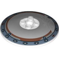 Visuel indicatif Rebrickable de Plat 6 x 6 inversé (radar) avec verre fissuré, motif imprimé jante en acier (Dish 6 x 6 Inverted (Radar) with Cracked Glass, Steel Rim Print)