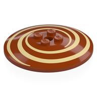 Visuel indicatif Rebrickable de Plat 6 x 6 inversé (radar) avec des tourbillons de beige imprimé (Dish 6 x 6 Inverted (Radar) with Tan Swirls Print)
