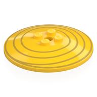 Visuel indicatif Rebrickable de Plat 6 x 6 inversé (Radar) avec motif imprimé or (Dish 6 x 6 Inverted (Radar) with Gold Print)