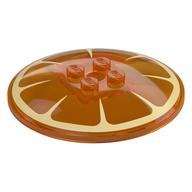 Visuel indicatif Rebrickable de Plat 6 x 6 inversé (radar) avec motif imprimé tranche orange (Dish 6 x 6 Inverted (Radar) with Orange Slice Print)