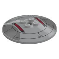 Visuel indicatif Rebrickable de Plat 6 x 6 inversé (radar) avec trappe, lignes rouges foncées sprint (Dish 6 x 6 Inverted (Radar) with Hatch, Dark Red Lines sprint)