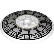Visuel indicatif Rebrickable de Plat 6 x 6 inversé (Radar) avec Big Ben Horloge Face motif imprimé (Dish 6 x 6 Inverted (Radar) with Big Ben Clock Face Print)