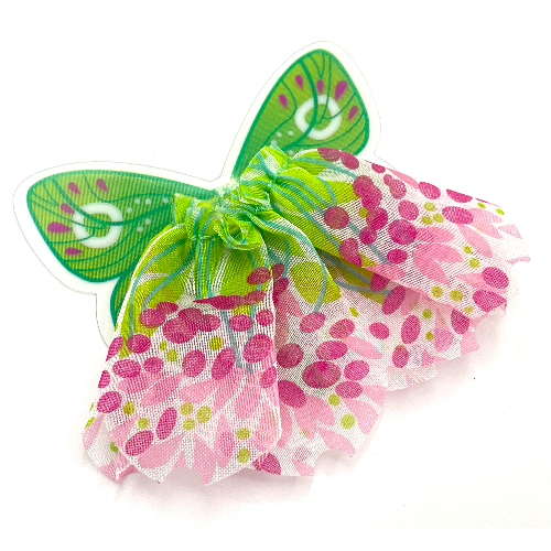 Belville, jupe, avec des ailes de fée avec des détails d'aile de papillon et motif imprimé végétal (Belville, Skirt, with Fairy Wings with Butterfly Wing Details and Plant Print)