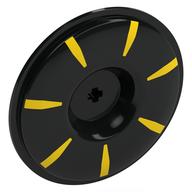 Visuel indicatif Rebrickable de Housse de roue pour roue 34 x 56 avec motif imprimé rayures jaunes (Wheel Cover for Wheel 34 x 56 with Yellow Stripes Print)