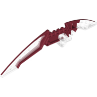 Visuel indicatif Rebrickable de Grand bâton d'arme de figurine, motif rouge foncé marbré (état-major de la lame légère) (Large Figure Weapon Staff, Marbled Dark Red Pattern (Staff of Light Blade))
