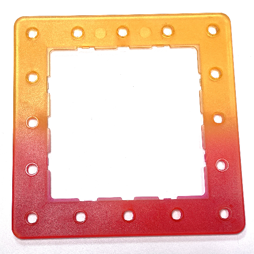 Visuel indicatif Rebrickable de Cadre Clikits, Carré avec arrangement 5 x 5 trous, motif Marbré Rose Foncé (Clikits Frame, Square with 5 x 5 Holes Arrangement, Marbled Dark Pink Pattern)