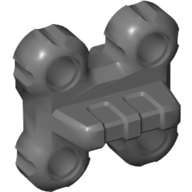 Visuel indicatif Rebrickable de Technic connecteur de pointe flexible avec quatre trous, centre surélevé (Technic Spike Connector Flexible with Four Holes, Raised Center)
