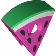 Triangle costume, pastèque, graines et écorce blanche motif imprimé (Costume Triangle, Watermelon, Seeds and White Rind Print)