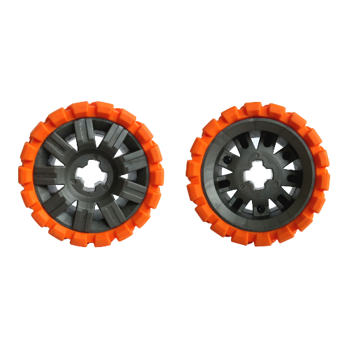 Visuel indicatif Rebrickable de Roue 60 x 34, avec pneu orange 81 x 40 ballon offset bande de roulement (Wheel 60 x 34, with Orange Tire 81 x 40 Balloon Offset Tread)