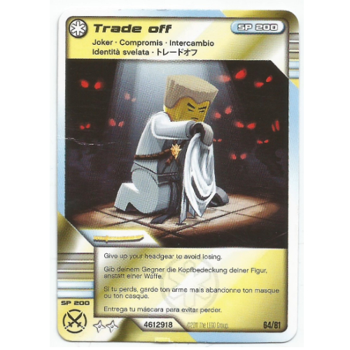 Carte à collectionner, Ninjago paquet de cartes 1: 64 - Trade off - Version internationale (Trading Card, Ninjago Deck #1: 64 - Trade off - International Version)