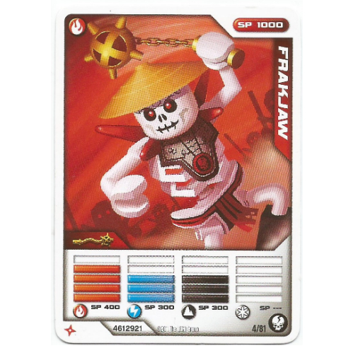Carte à collectionner, Ninjago paquet de cartes 1: 4 - frakjaw - version internationale (Trading Card, Ninjago Deck #1: 4 - Frakjaw - International Version)