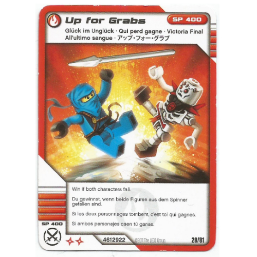 Carte à collectionner, Ninjago paquet de cartes:1: 28 - À gagner - Version internationale (Trading Card, Ninjago Deck #1: 28 - Up for Grabs - International Version)