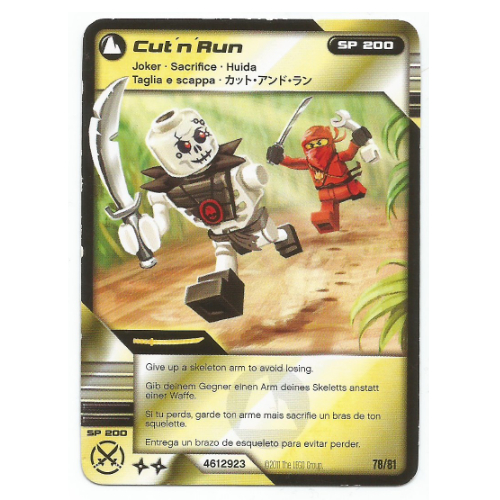 Carte à collectionner, Ninjago paquet de cartes 1: 78 - Coupez 'n' Run - Version internationale (Trading Card, Ninjago Deck #1: 78 - Cut 'n' Run - International Version)