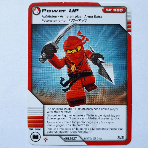 Carte à collectionner, paquet de cartes Ninjago 1: 21 - mise sous tension - version internationale (Trading Card, Ninjago Deck #1: 21 - Power Up - International Version)