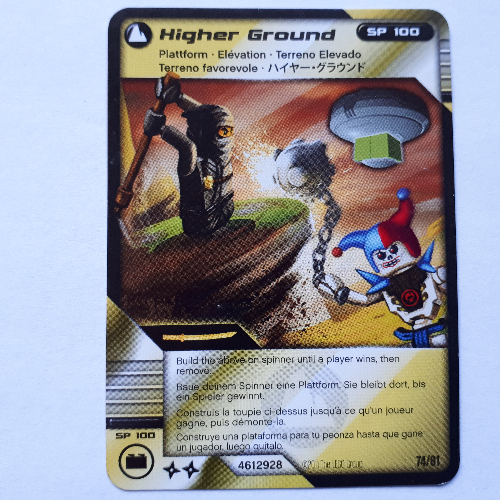 Carte à collectionner, paquet de cartes Ninjago 1: 74 - version supérieure - version internationale (Trading Card, Ninjago Deck #1: 74 - Higher Ground - International Version)