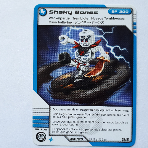 Carte à collectionner, paquet de cartes Ninjago 1: 38 - os tremblants - version internationale (Trading Card, Ninjago Deck #1: 38 - Shaky Bones - International Version)