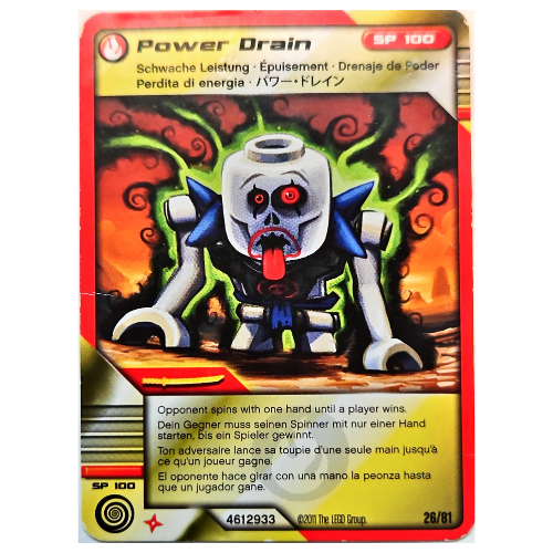 Carte à collectionner, Ninjago paquet de cartes 1: 26 - Drain de puissance - Version internationale (Trading Card, Ninjago Deck #1: 26 - Power Drain - International Version)
