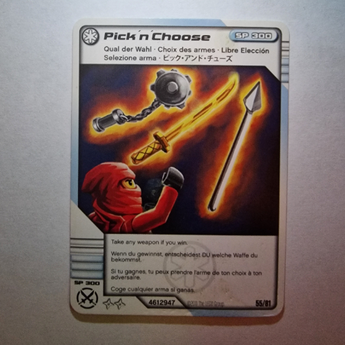 Carte à collectionner, Ninjago Deck1: 55 - Choisissez 'n' Choisir - Version internationale (Trading Card, Ninjago Deck #1: 55 - Pick 'n' Choose - International Version)