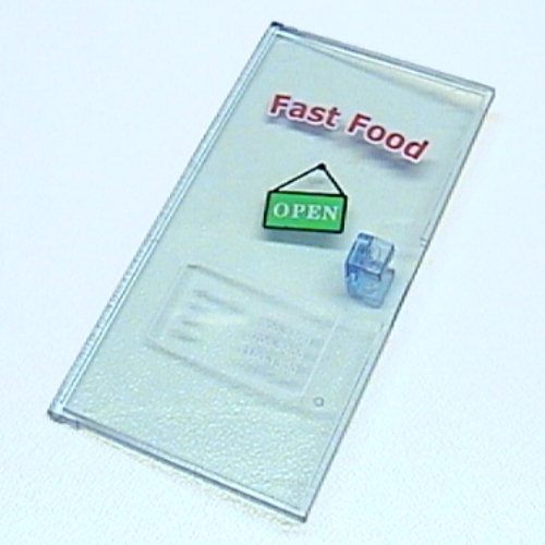 Visuel indicatif Rebrickable de Porte 1 x 4 1/2 x 6 avec motif imprimé Fast Food (Door 1 x 4 1/2 x 6 with Fast Food Print)