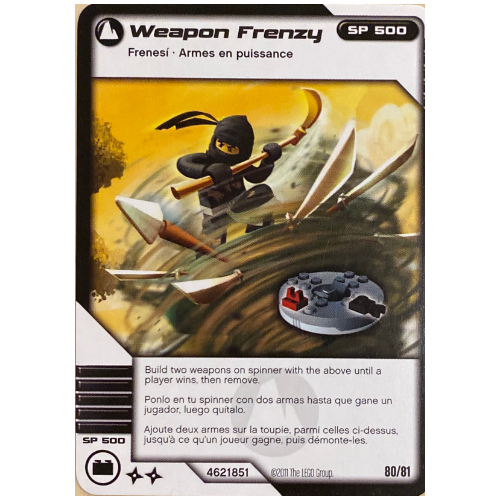 Carte à collectionner, Ninjago paquet de cartes:1: 80 - Frénésie d'armes - Version internationale (Trading Card, Ninjago Deck #1: 80 - Weapon Frenzy - International Version)