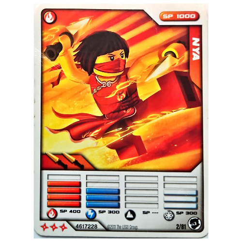Carte à collectionner, Ninjago paquet de cartes 1: 2 - Nya - version internationale (Trading Card, Ninjago Deck #1: 2 - Nya - International Version)