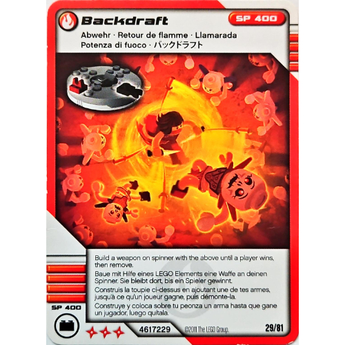 Carte à collectionner, Ninjago paquet de cartes 1: 29 - Backdraft - Version internationale (Trading Card, Ninjago Deck #1: 29 - Backdraft - International Version)