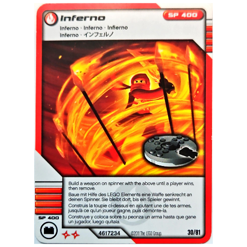 Carte à collectionner, paquet de cartes Ninjago 1: 30 - enfer - version internationale (Trading Card, Ninjago Deck #1: 30 - Inferno - International Version)