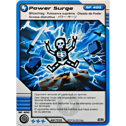 Carte à collectionner, Ninjago paquet de cartes:1: 47 - Surtension de puissance - Version internationale (Trading Card, Ninjago Deck #1: 47 - Power Surge - International Version)