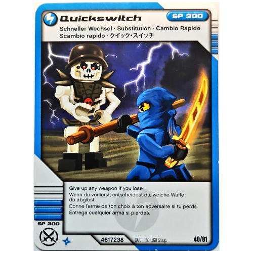 Carte à collectionner, Ninjago paquet de cartes 1: 40 - Quickswitch - Version Française (Trading Card, Ninjago Deck #1: 40 - Quickswitch - International Version)