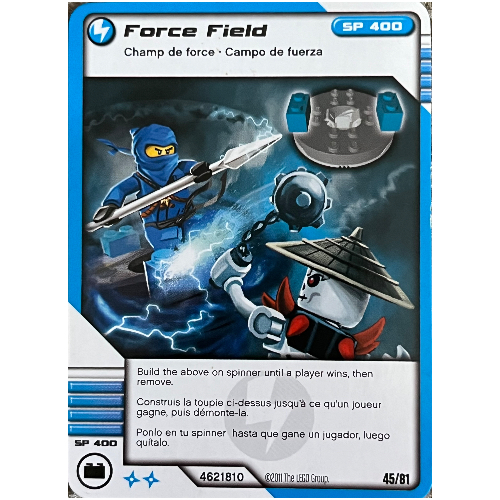 Carte à collectionner, Ninjago paquet de cartes:1: 45 - Force Field - Version nord-américaine (Trading Card, Ninjago Deck #1: 45 - Force Field - North American Version)