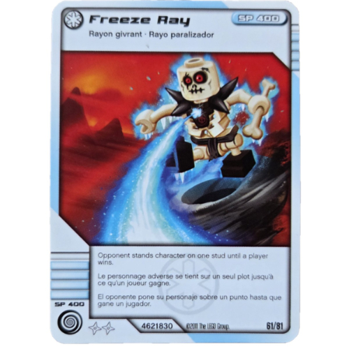 Carte à collectionner, paquet de cartes Ninjago 1: 61 - version nord-américaine (Trading Card, Ninjago Deck #1: 61 - Freeze Ray - North American Version)