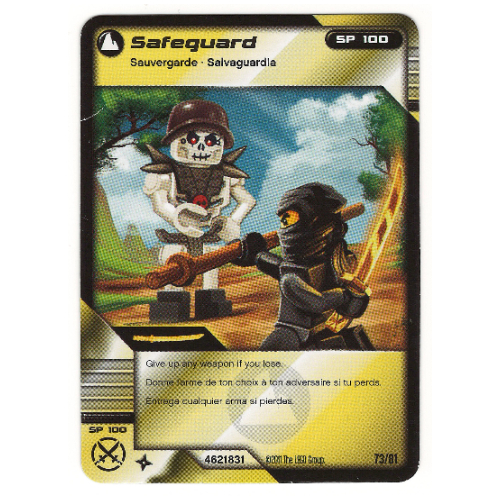 Carte à collectionner, Ninjago paquet de cartes:1: 73 - Sauvegarde - Version nord-américaine (Trading Card, Ninjago Deck #1: 73 - Safeguard - North American Version)